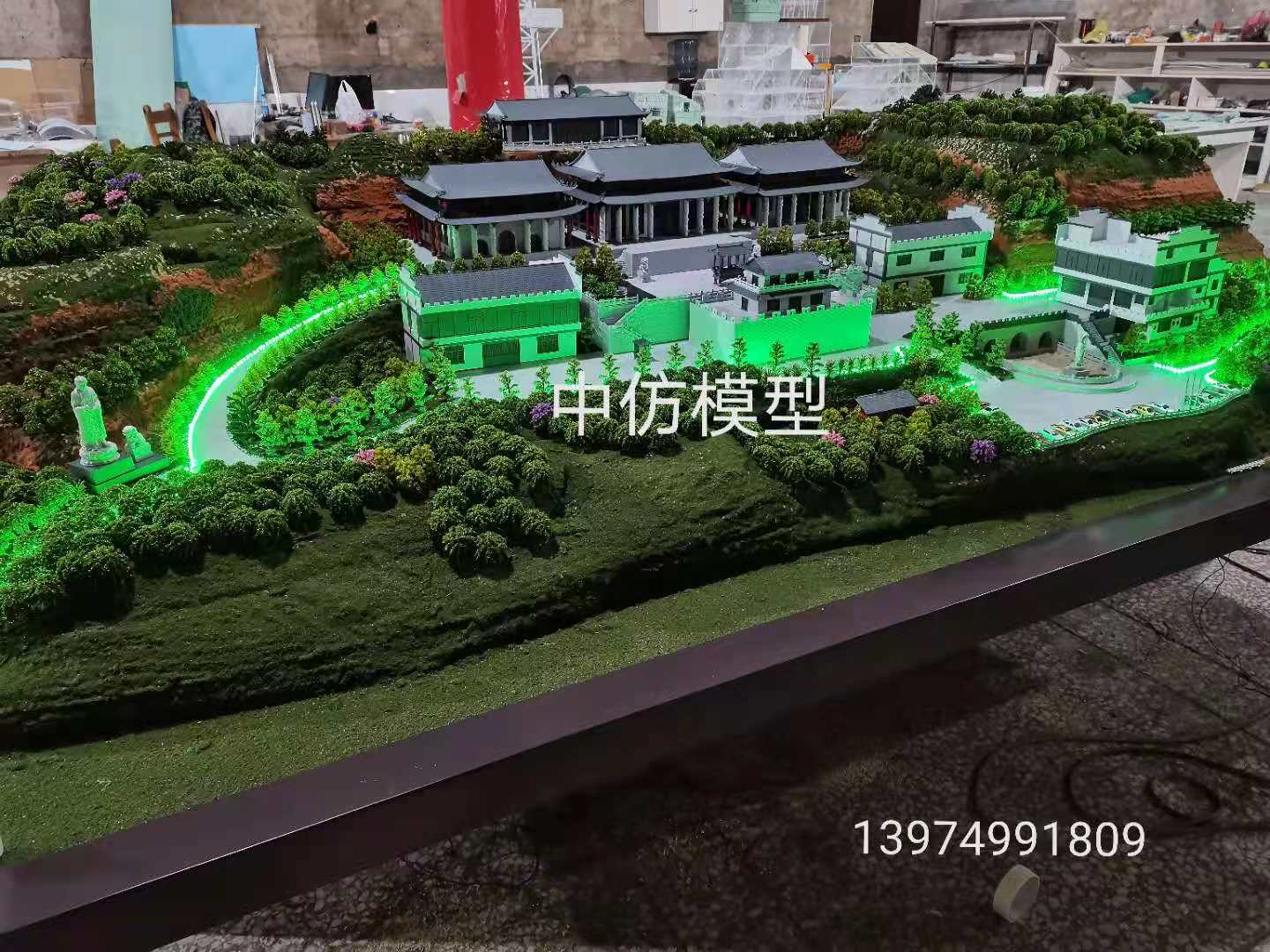 寺庙古建沙盘模型 